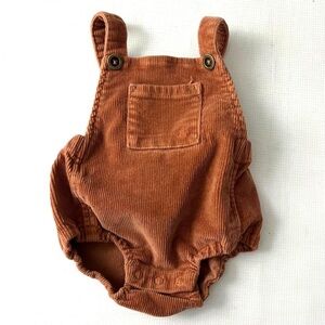 Jamie Kay Corduroy Overall Shorts Boy Rust Baby Size 3-6 months